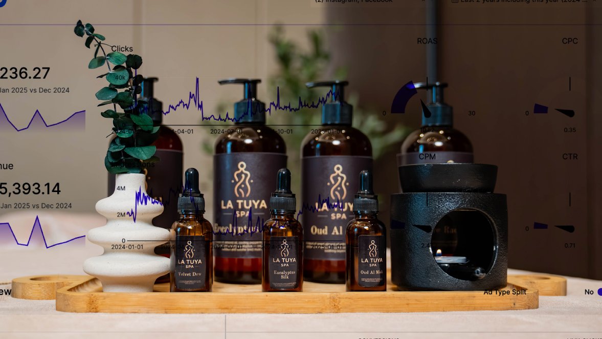 La Tuya mobile beauty campaign visual